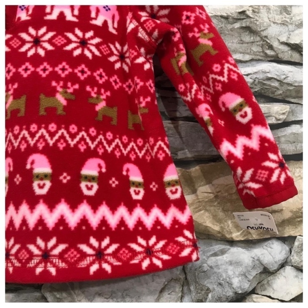 NWT Oshkosh B'gosh Holiday Christmas Fleece Pullover Top 12 Months Baby Boy Girl - Picture 3 of 4